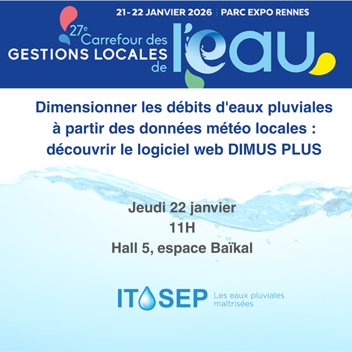ITSEP est au Carrefour de l'eau 2026